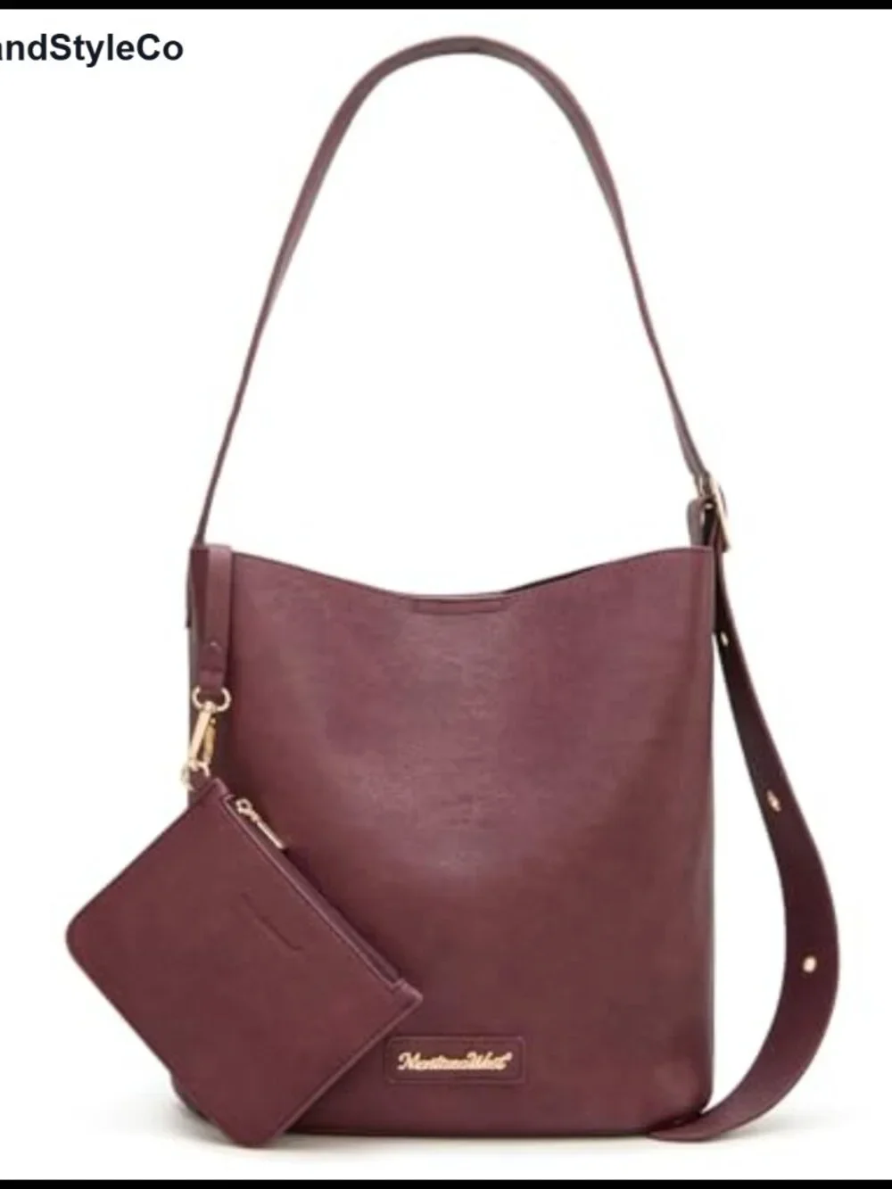 Medium Hobo Bag for Women with Coin Purse, Soft PU Leather Bucket Shoulder